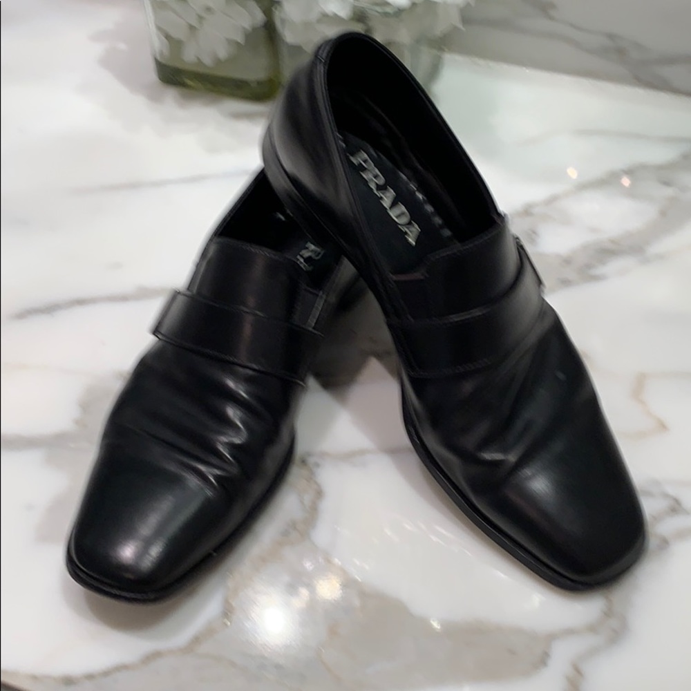 Prada Classic Black Slip-On Loafers